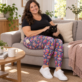 Bright Side of the Grave Day of the Dead Full Length Leggings With Pockets