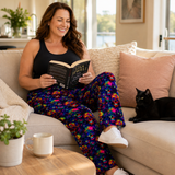 Rainbow Remains Skull Lounge Pants With Pockets