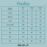 hoodie size chart