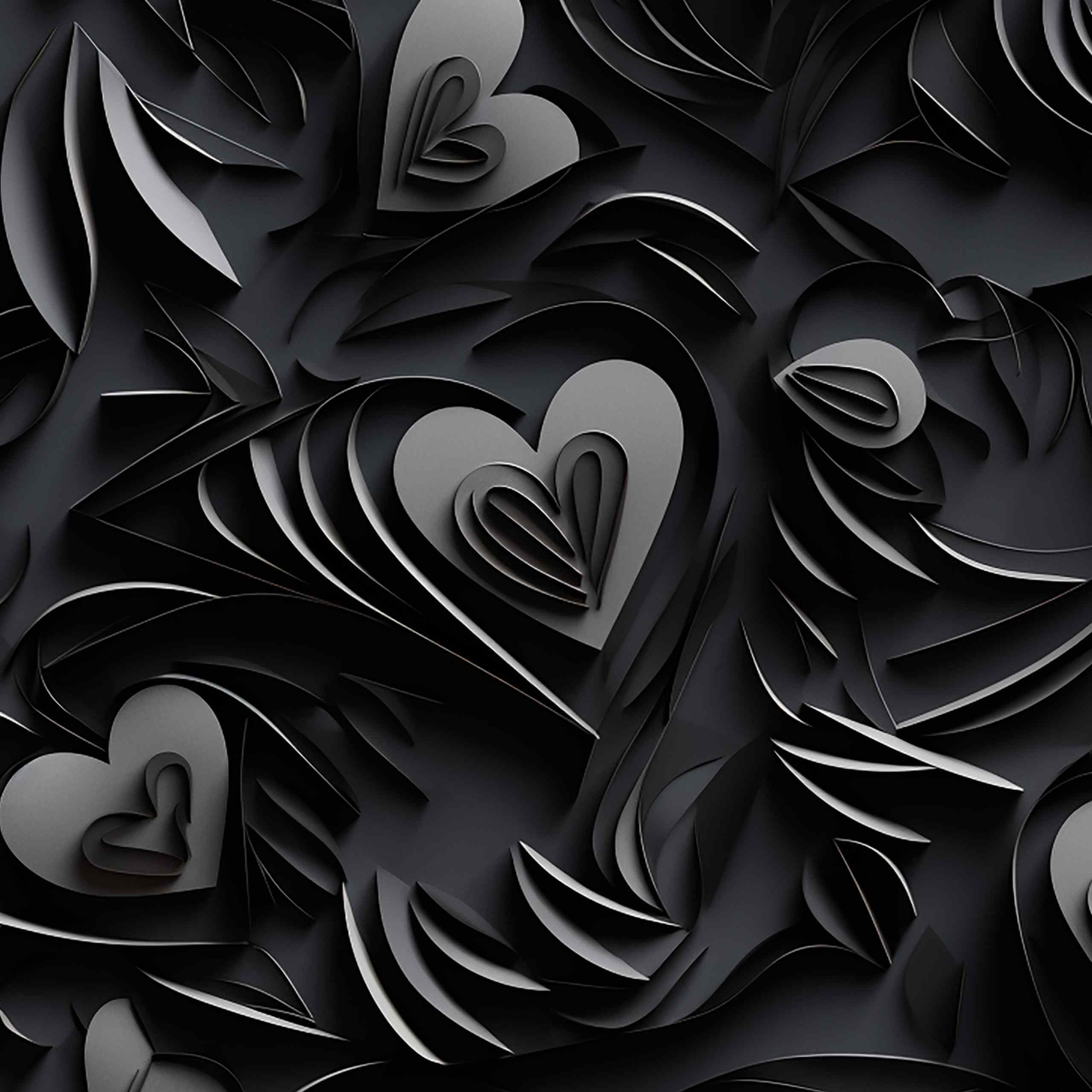 pattern of Heart print leggings featuring sketchy, torn-paper-style hearts in soft pinks and greys with a grungy distressed finish.