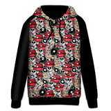 red and black skull hoodie