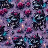 Close-up of the Happily Never After print pattern by Nikki Whoops Boutique.