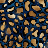 blue and gold leopard print pattern