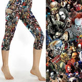 Movie Monster Mashup - Horror Movie Capri Leggings