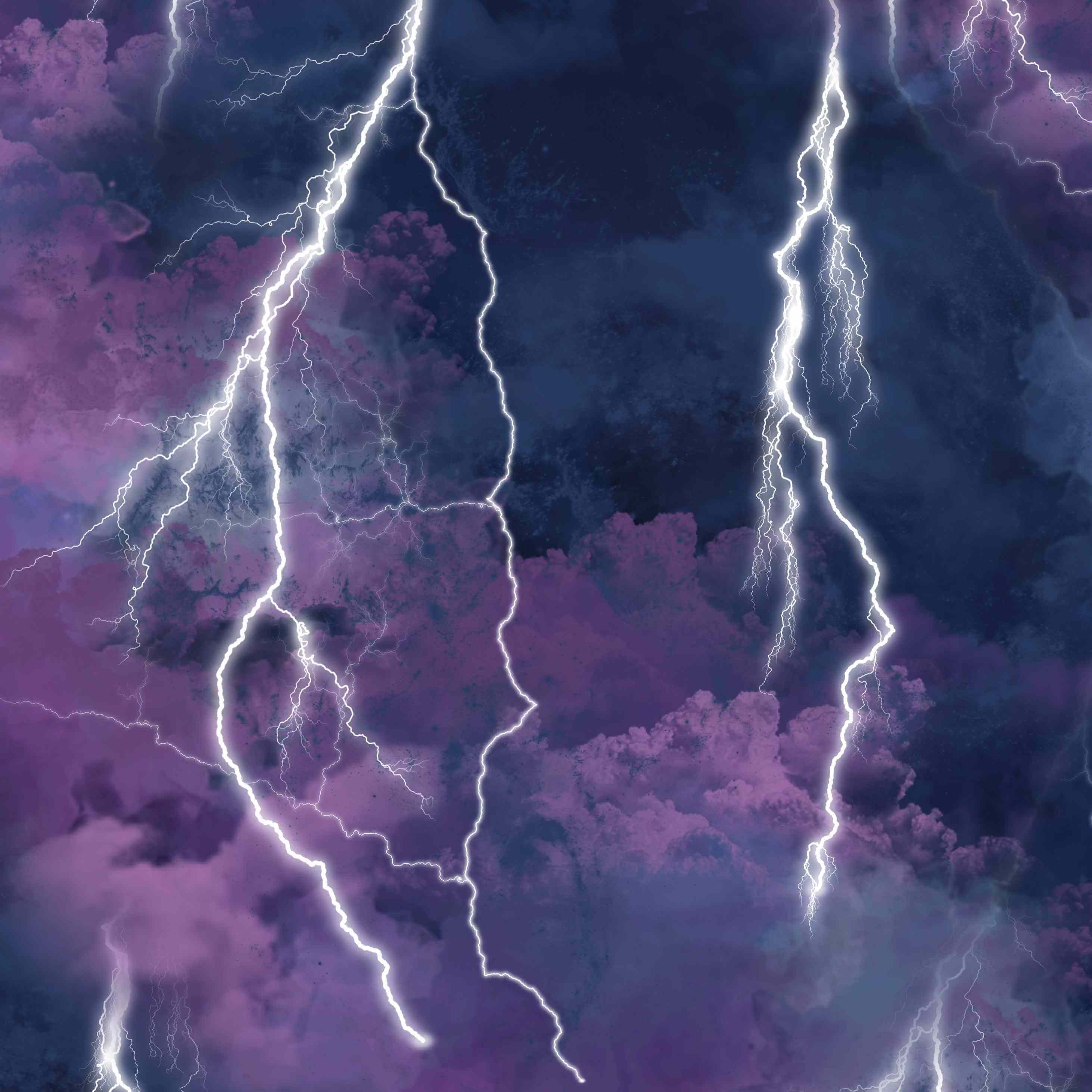 Electricity storm with purple and blue hues