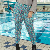 girl wearing la catrina day of the dead mermaid leggings