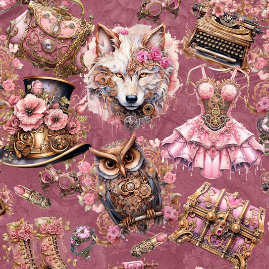 Pink Piston Panache - Steampunk Leggings