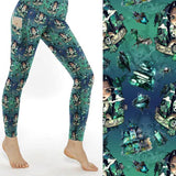 mockup of Wednesday Addams: Over Your Dead Body Full Length Leggings by Nikki Whoops Boutique.