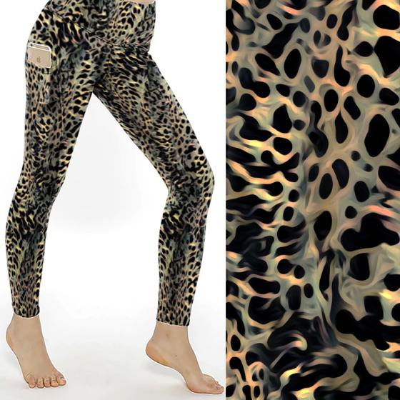 Love Leopard Olive Full Length Animal Print Leggings