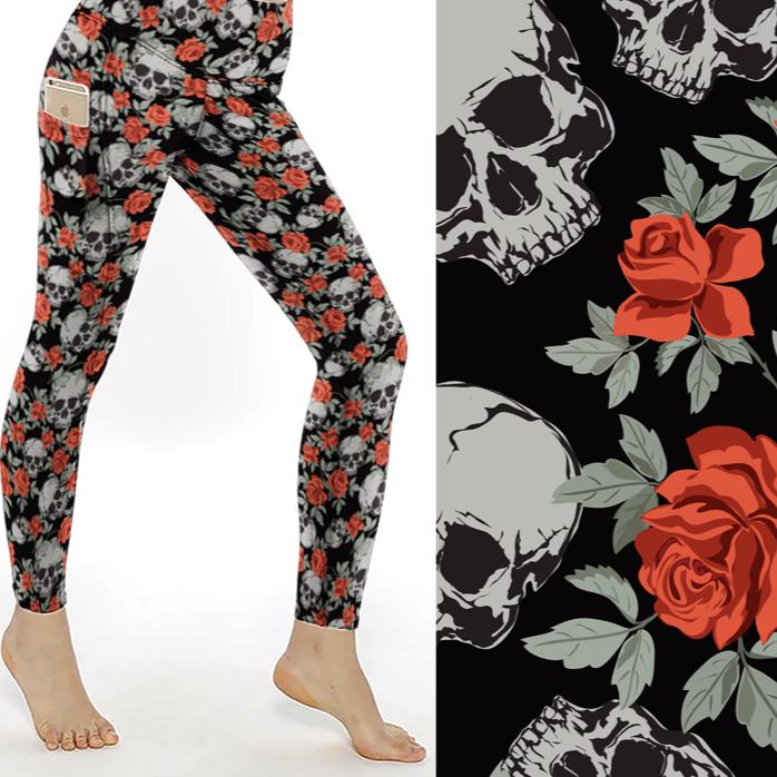 Shop Skull Print Full Length Leggings for Women Online AU – Nikki
