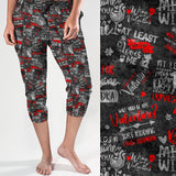 anti-valentines capri joggers women