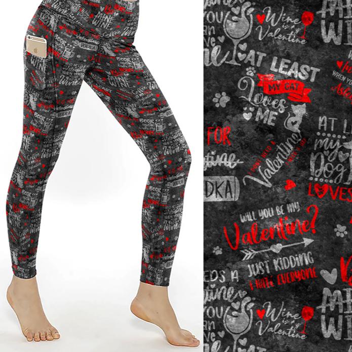 anti-valentines day leggings