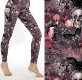 Bad-Romance-skull-dusky-pink-birds-butterflies-leggings-pockets