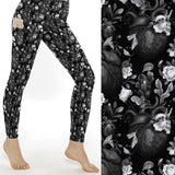 black and white anatomical hearts leggings