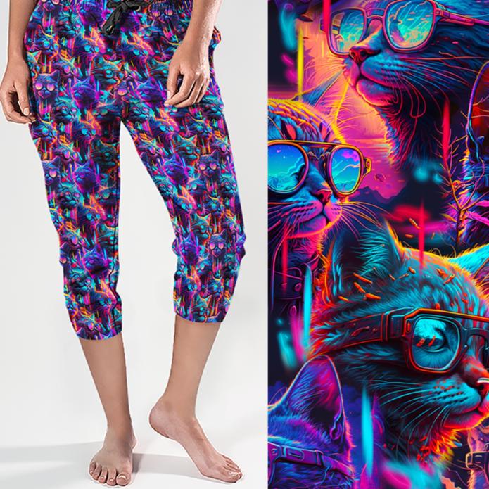 Cool For Cats Capri Animal Print Joggers