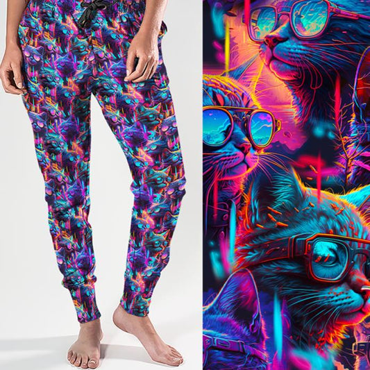 Cool For Cats Animal Print Full Length Joggers