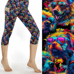 Doggy Style Capri Animal Print Leggings