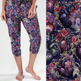 jogger pants women purple black anatomical hearts