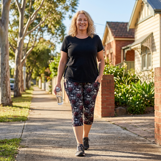 Blood Moon Butterflies Capri Leggings With Pockets