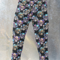 Steampunk Souls Skull Leggings