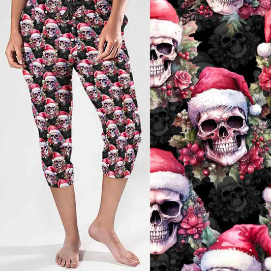 Dead Inside But Jolly AF Christmas Capri Joggers