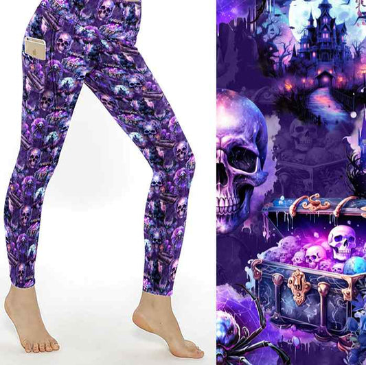 Dead Man's Chest Halloween Skull Leggings