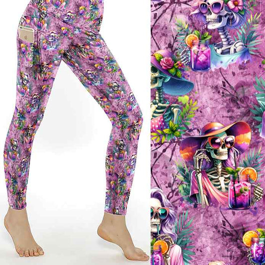 Drink Up Witches Skeleton Leggings