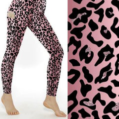 pink and black leopard print leggings