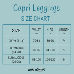 Summer Nights Tropical Print Capri Leggings