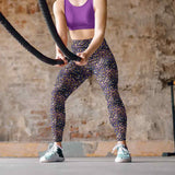 Jungle Queen Amethyst Leopard Print Leggings