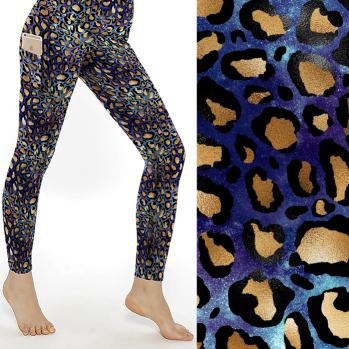 Jungle Queen Sapphire Leopard Print Leggings