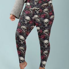 plus-size-leggings-with-skulls-and-red-roses