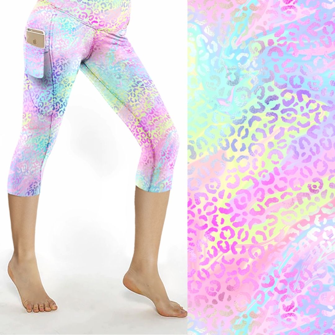 Over the Rainbow Capri Animal Print Leggings