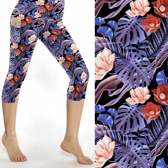floral print 3/4 leggings