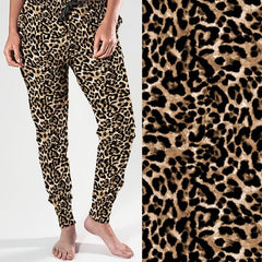Leopard Life Chocolate Full Length Leopard Print Jogger Pants