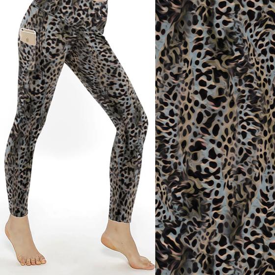 pale blue leopard print leggings