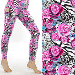 rose zebra leggings