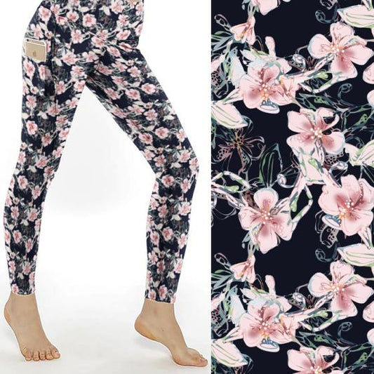 Steel Magnolias Full Length Floral Leggings