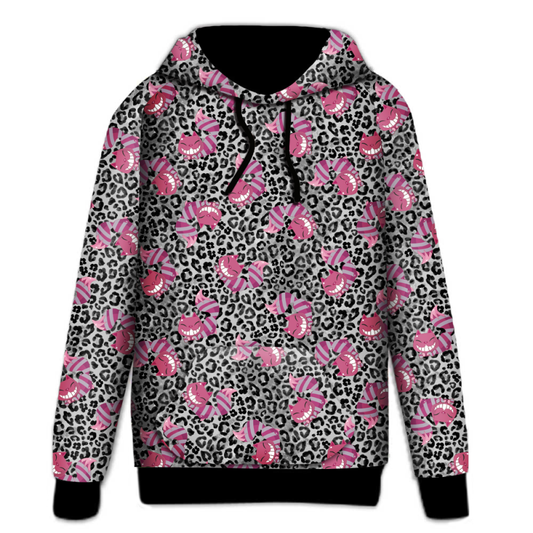 We're All Mad Here Leopard Print Hoodie